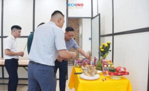 Lễ nhập trạch được tổ chức vào sáng ngày 08/07 tại văn phòng