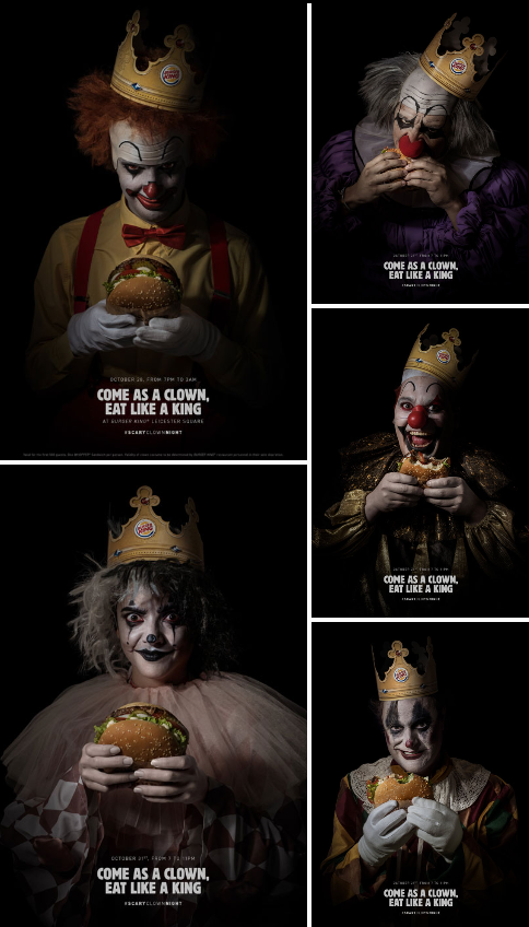 “Come as a clown, eat like a king”