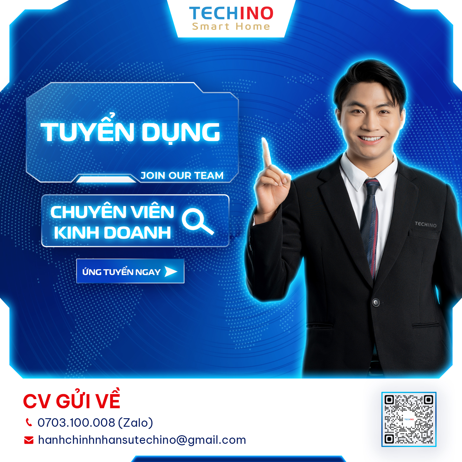 Techino tuyển dụng Chuyên viên Kinh doanh